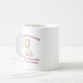 猫にしか話しかけない コーヒーマグカップ (正面左)