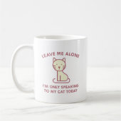 猫にしか話しかけない コーヒーマグカップ (左)