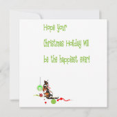 猫にちょうどおもしろいのクリスマスカードがありたいと思います サンキューカード (裏面)