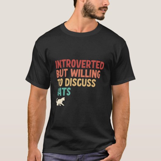 猫について話し合う意志はある Tシャツ (正面)