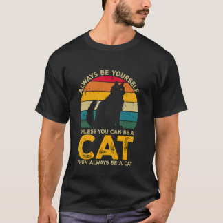 猫になれるなら自分らしく生きよう 面白いデザイン Tシャツ