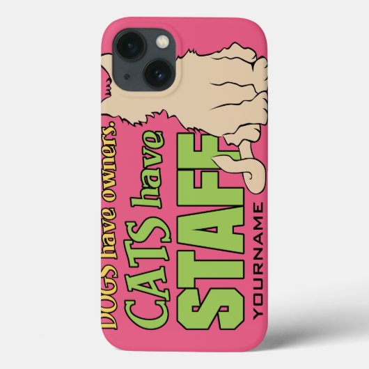 猫にはスタッフのカスタムケース Case-Mate iPhoneケース (裏面)