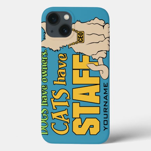 猫にはスタッフのカスタムケース Case-Mate iPhoneケース (裏面)