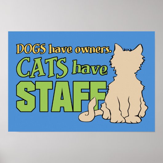 猫にはスタッフカスタムポスター ポスター (正面)