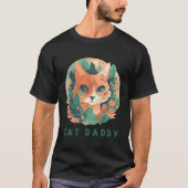 猫にぴったりの猫パパ Tシャツ (正面)