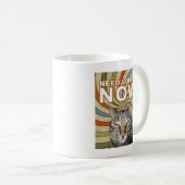 猫にゃんコーヒーちょうだい コーヒーマグカップ (正面右)