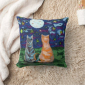 猫によってはリバーシブルの芸術が夢を見ます クッション (ブランケット)
