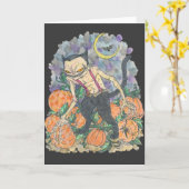 "猫によって"は物語およびメッセージカードが喘ぎます カード (黄色い花)