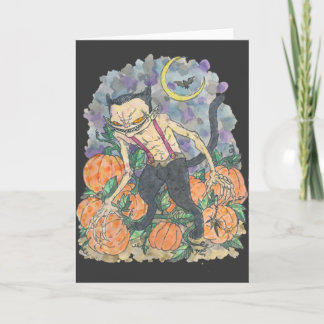 "猫によって"は物語およびメッセージカードが喘ぎます カード