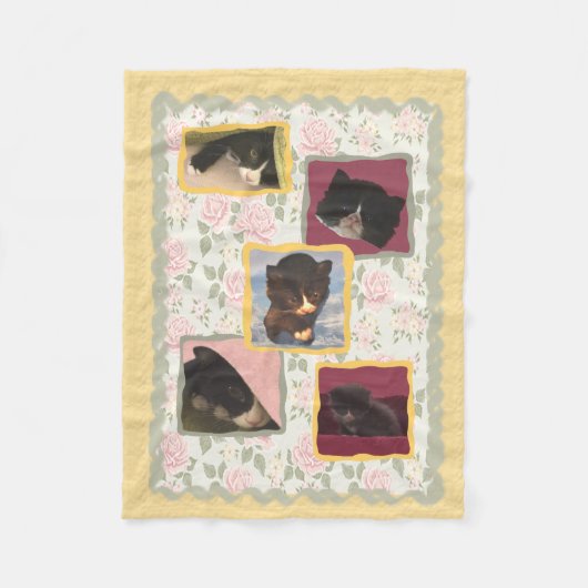 猫によって、子猫猫は甘い家が家へ帰ります フリースブランケット (正面)
