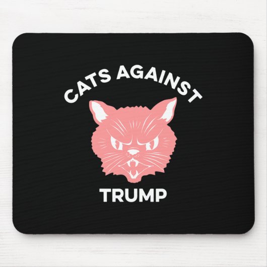 猫によるトランプ政治抗議 マウスパッド (正面)