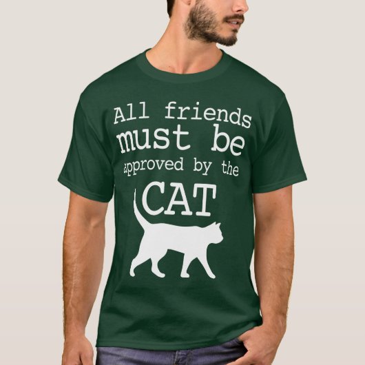 猫による承認が必要な友達のみ クラシック Tシャツ (正面)
