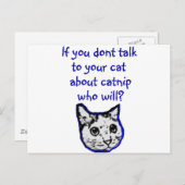 猫にカブの話をする ポストカード (正面/裏面)