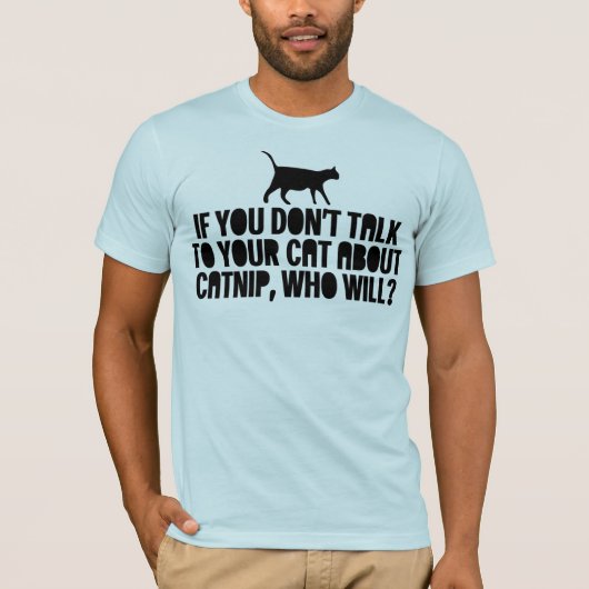 猫にカブの話をする Tシャツ (正面)