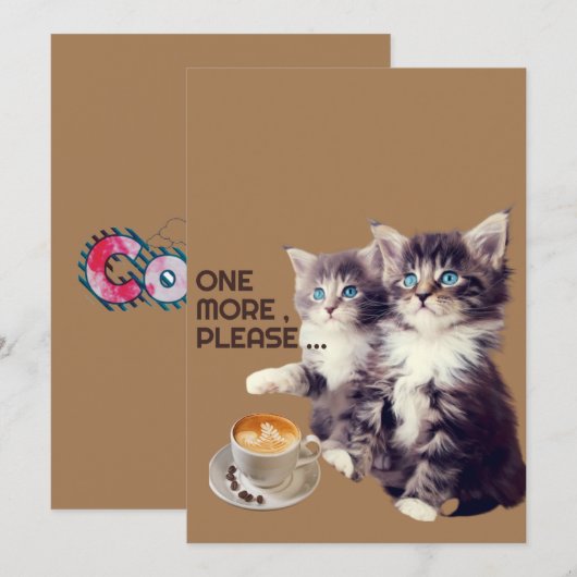 猫にコーヒーを。 招待状 (正面/裏面)