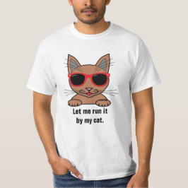 猫にチェックしてもらおうか おもしろTシャツ Tシャツ