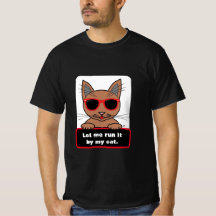 猫にデザインのチェックしてもらおう 面白Tシャツ