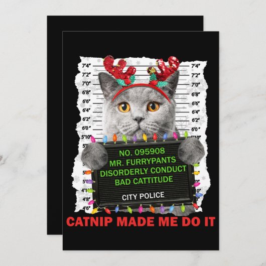 猫に人気のクリスマスプレゼント 猫好きな母と父へのプレゼント シーズンカード (正面/裏面)