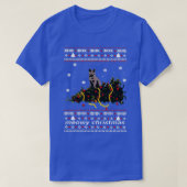 猫に倒された醜いセーターのクリスマスツリー  Tシャツ (デザイン正面)