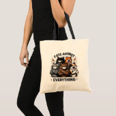 猫に反対 トートバッグ (正面(商品))