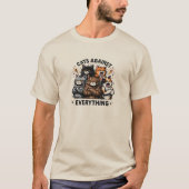 猫に反対 Tシャツ (正面)