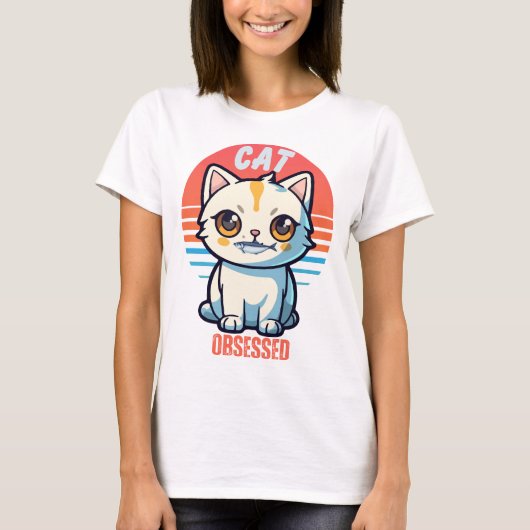 猫に取り憑かれる Tシャツ (正面)