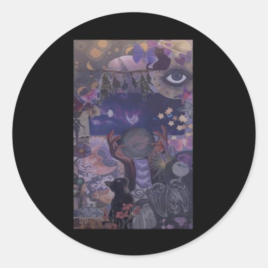 猫に対する気の利いた意地の良さ ラウンドシール (正面)