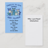 猫に対する猫科の動物の虐待 名刺 (正面/裏面)