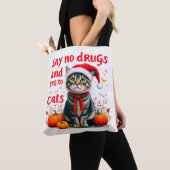 猫に対する麻薬とYesを断る トートバッグ (クローズアップ)