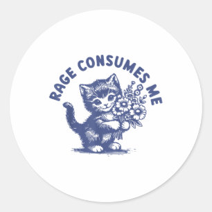 猫に怒られてたまらない ラウンドシール