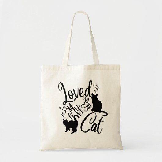 猫に愛される トートバッグ (正面)