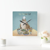 猫に接吻して下さい スクエア壁時計 (ホーム)