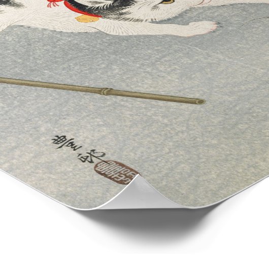 猫に提灯 ポスター (角)