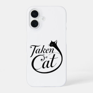猫に支配される ミニマル・タイポグラフィーデザイン iPhone 16ケース