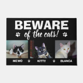 猫に気を付けて三写真テンプレート ドアマット (正面)