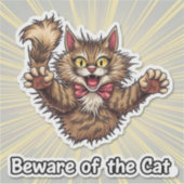 猫に気を付ける シール (正面)