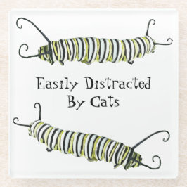 猫に気を使いやすいガラスコースター ガラスコースター