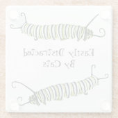 猫に気を使いやすいガラスコースター ガラスコースター (裏面)