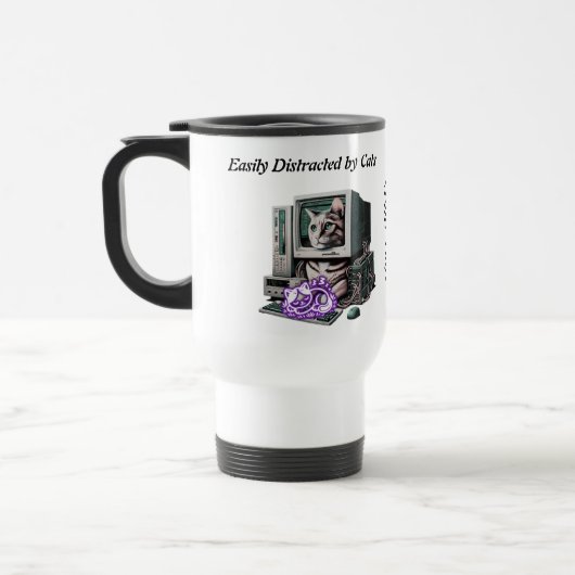 猫に気を使われおもしろいやすい – Cat Mug トラベルマグ (左)