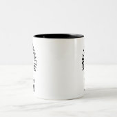 猫に気を取られてすみません のボタン ツートーンマグカップ (中央)