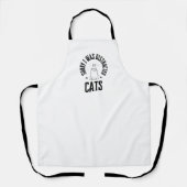 猫に気を取られてすみません ボタン エプロン (正面)