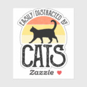 猫に気を取られる シール (シート)