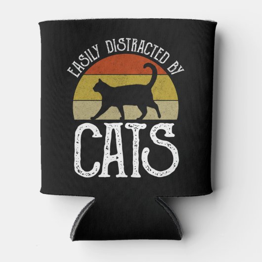 猫に気を取られる 缶クーラー (正面)