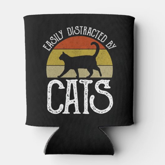 猫に気を取られる 缶クーラー (裏面)