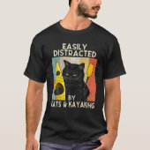 猫に気を取られる Tシャツ (正面)