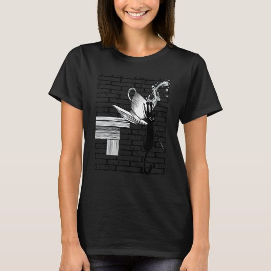 猫に爪とがれ Tシャツ (正面)