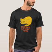 猫に猫をタグ付けするミーム猫の皮肉な子猫 Tシャツ (正面)
