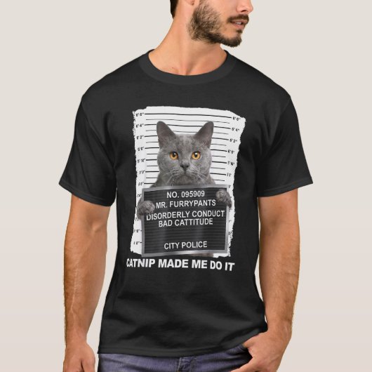 猫に猫草をやったせいだ 猫 Tシャツ (正面)