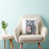 猫に舌を奪われた? クッション (椅子)