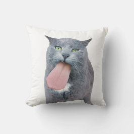 猫に舌を奪われた？ クッション